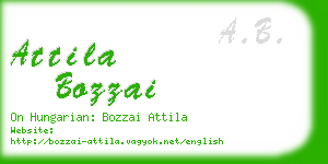 attila bozzai business card